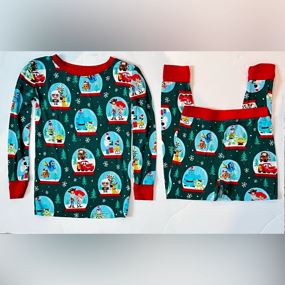 Little Sleepies Disney Pixar Holiday Cars 4T Long Sleeve PJs Christmas Boys Soft